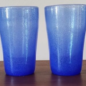 4 Cobalt Blue Bubble Tumblers